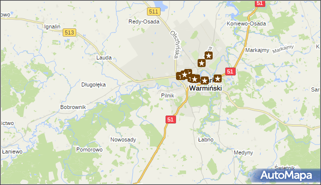 mapa Pilnik, Pilnik na mapie Targeo