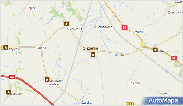 mapa Pogorzela gmina Olszanka, Pogorzela gmina Olszanka na mapie Targeo