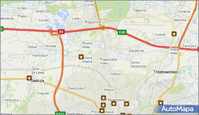 mapa Pogwizdów Nowy, Pogwizdów Nowy na mapie Targeo