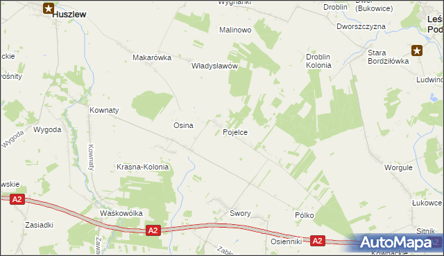 mapa Pojelce, Pojelce na mapie Targeo