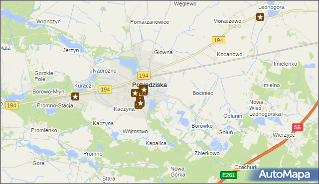 mapa Polska Wieś gmina Pobiedziska, Polska Wieś gmina Pobiedziska na mapie Targeo