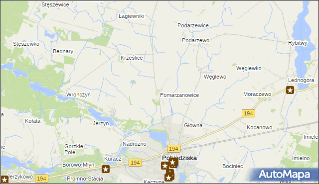 mapa Pomarzanowice, Pomarzanowice na mapie Targeo