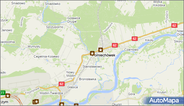 mapa Pomiechówek, Pomiechówek na mapie Targeo