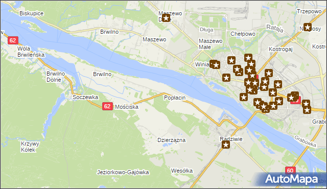 mapa Popłacin, Popłacin na mapie Targeo