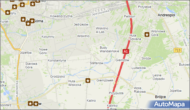 mapa Posada gmina Brójce, Posada gmina Brójce na mapie Targeo