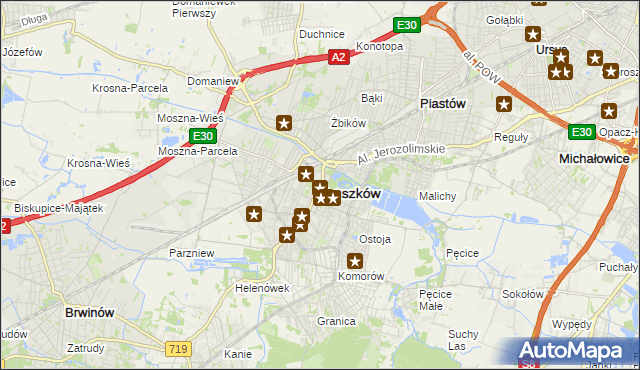 mapa Pruszków, Pruszków na mapie Targeo