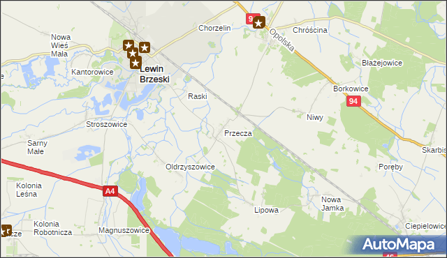 mapa Przecza, Przecza na mapie Targeo