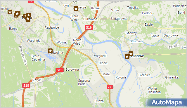 mapa Przędzel, Przędzel na mapie Targeo