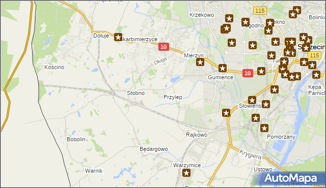 mapa Przylep, Przylep na mapie Targeo