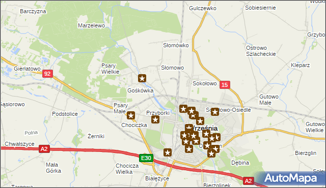 mapa Psary Polskie, Psary Polskie na mapie Targeo