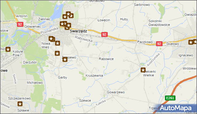 mapa Rabowice, Rabowice na mapie Targeo