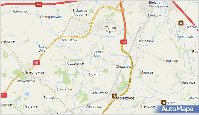 mapa Racławice Wielkie, Racławice Wielkie na mapie Targeo