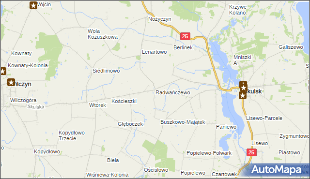 mapa Radwańczewo, Radwańczewo na mapie Targeo