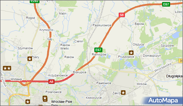 mapa Ramiszów, Ramiszów na mapie Targeo