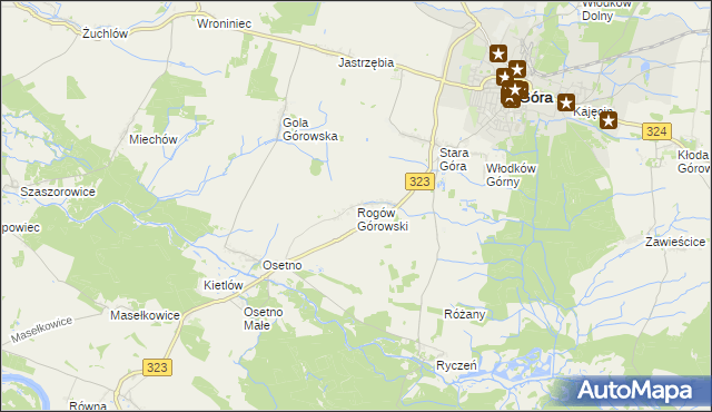 mapa Rogów Górowski, Rogów Górowski na mapie Targeo