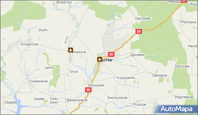 mapa Rychtal, Rychtal na mapie Targeo