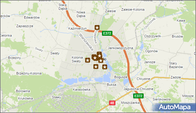 mapa Ryki, Ryki na mapie Targeo