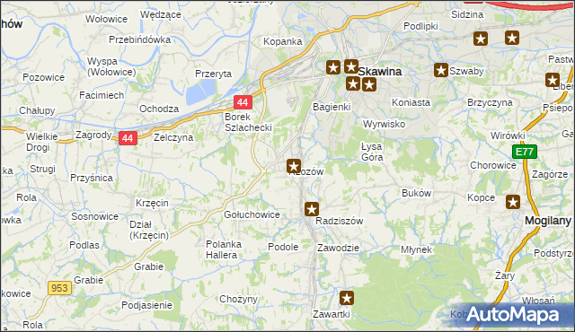 mapa Rzozów, Rzozów na mapie Targeo