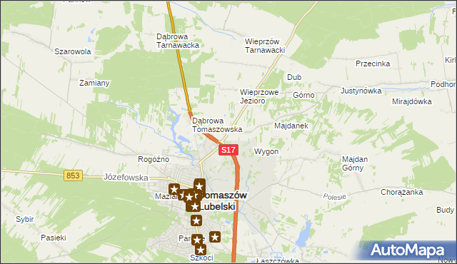 mapa Sabaudia, Sabaudia na mapie Targeo
