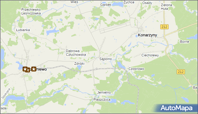 mapa Sąpolno, Sąpolno na mapie Targeo