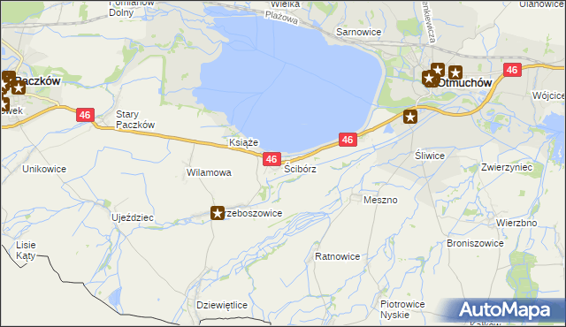 mapa Ścibórz, Ścibórz na mapie Targeo