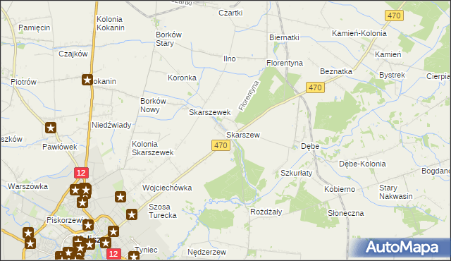 mapa Skarszew, Skarszew na mapie Targeo