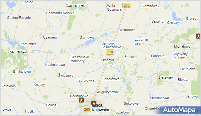 mapa Skaszyn, Skaszyn na mapie Targeo