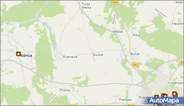 mapa Skurpie, Skurpie na mapie Targeo