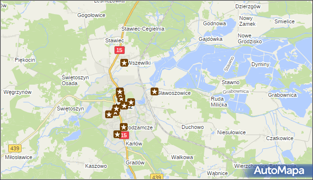 mapa Sławoszowice, Sławoszowice na mapie Targeo