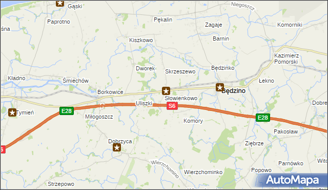 mapa Słowienkowo, Słowienkowo na mapie Targeo