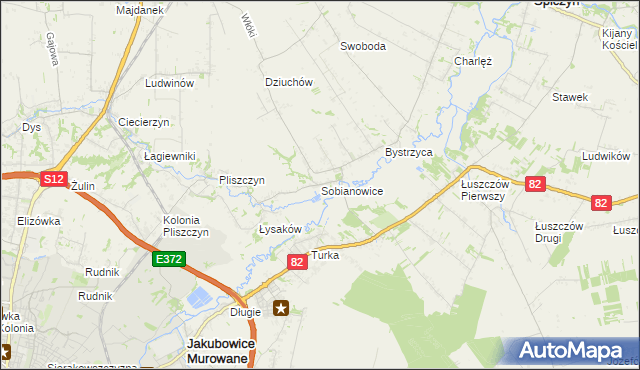 mapa Sobianowice, Sobianowice na mapie Targeo