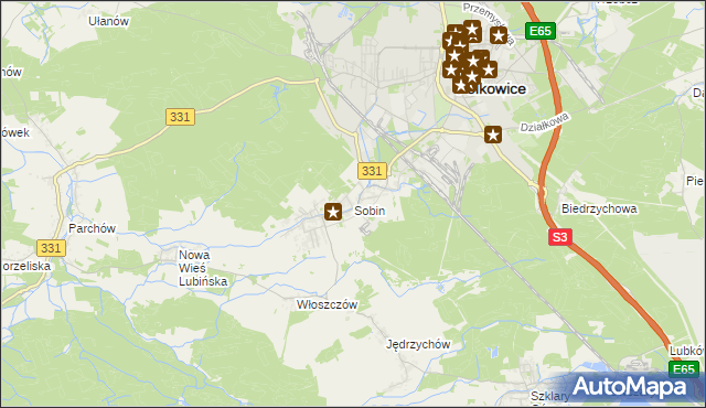 mapa Sobin, Sobin na mapie Targeo