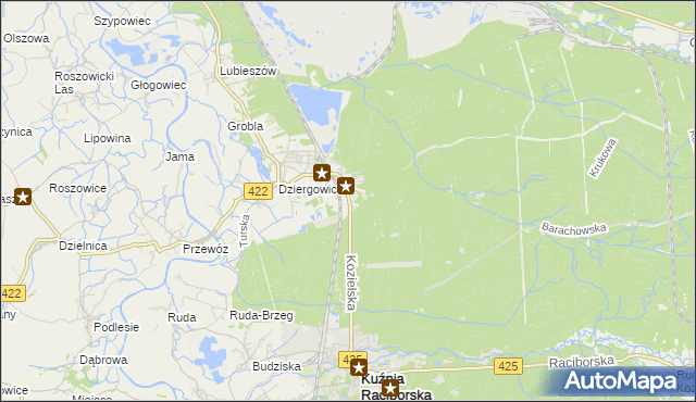 mapa Solarnia gmina Bierawa, Solarnia gmina Bierawa na mapie Targeo