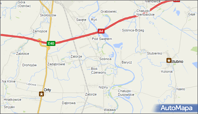 mapa Sośnica gmina Radymno, Sośnica gmina Radymno na mapie Targeo