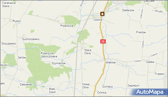 mapa Stara Obra, Stara Obra na mapie Targeo