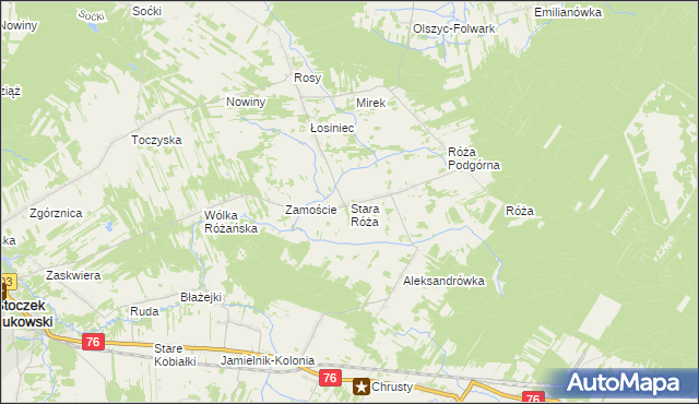 mapa Stara Róża, Stara Róża na mapie Targeo