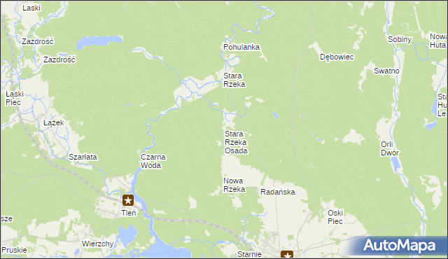 mapa Stara Rzeka Osada, Stara Rzeka Osada na mapie Targeo