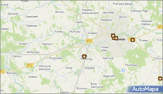 mapa Stare Pieścirogi, Stare Pieścirogi na mapie Targeo