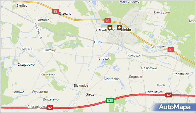 mapa Stroszki, Stroszki na mapie Targeo
