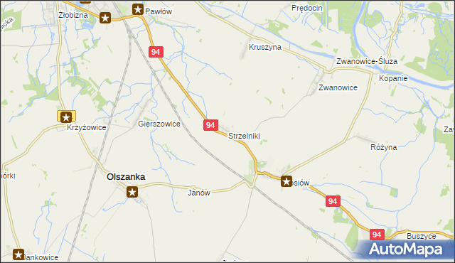 mapa Strzelniki gmina Lewin Brzeski, Strzelniki gmina Lewin Brzeski na mapie Targeo