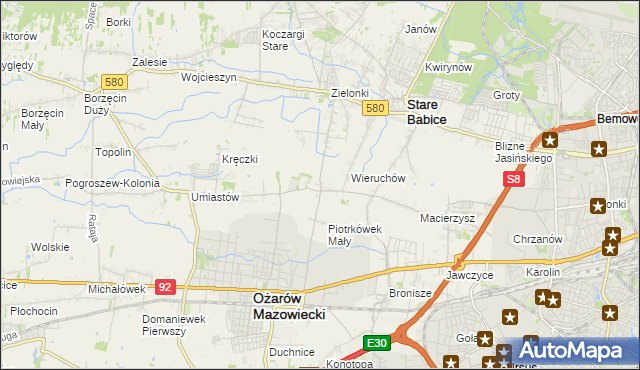 mapa Strzykuły, Strzykuły na mapie Targeo