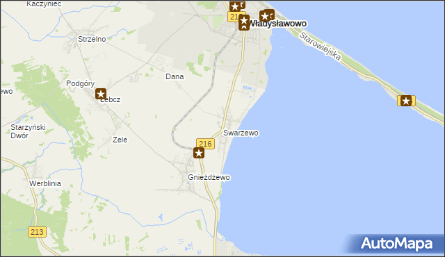 mapa Swarzewo, Swarzewo na mapie Targeo