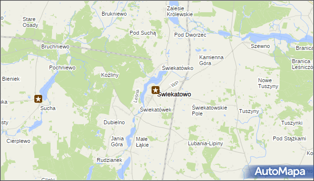 mapa Świekatowo, Świekatowo na mapie Targeo