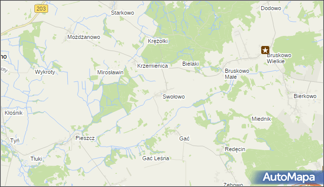 mapa Swołowo, Swołowo na mapie Targeo