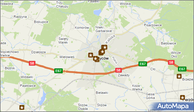 mapa Syców, Syców na mapie Targeo