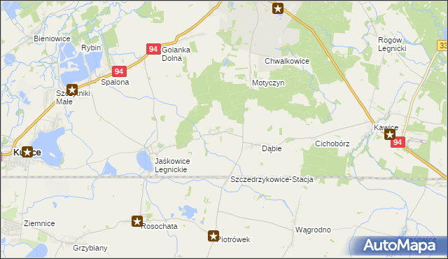 mapa Szczedrzykowice, Szczedrzykowice na mapie Targeo