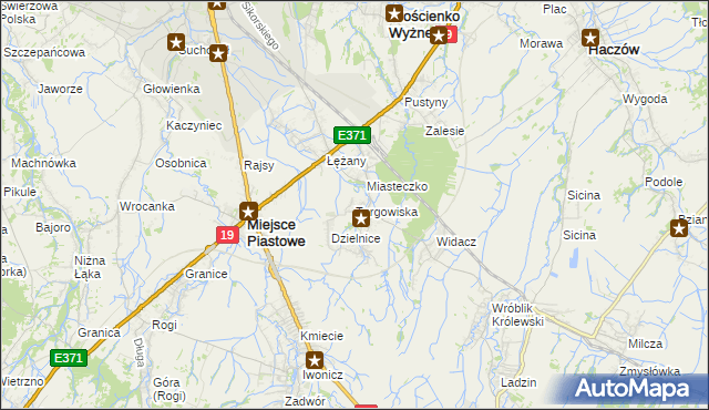 mapa Targowiska, Targowiska na mapie Targeo