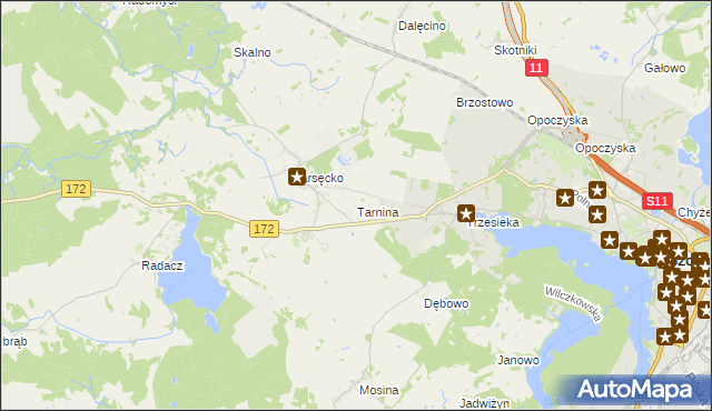 mapa Tarnina, Tarnina na mapie Targeo