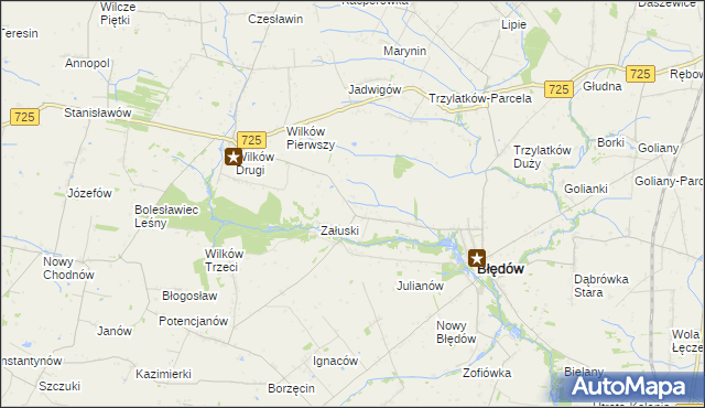 mapa Tomczyce gmina Błędów, Tomczyce gmina Błędów na mapie Targeo