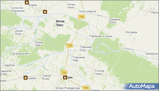 mapa Trębowiec Duży, Trębowiec Duży na mapie Targeo